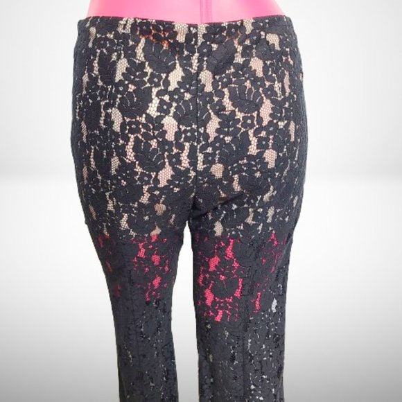 RED VALENTINO STUNNING LACE PATTERN LEG PANTS - Size: 40 - Picture 9 of 14